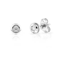 Orecchini Cianfrone Gioielli Donna in Oro bianco Diamante 0.12 Ct OROR-15-198 - OROR-15-198
